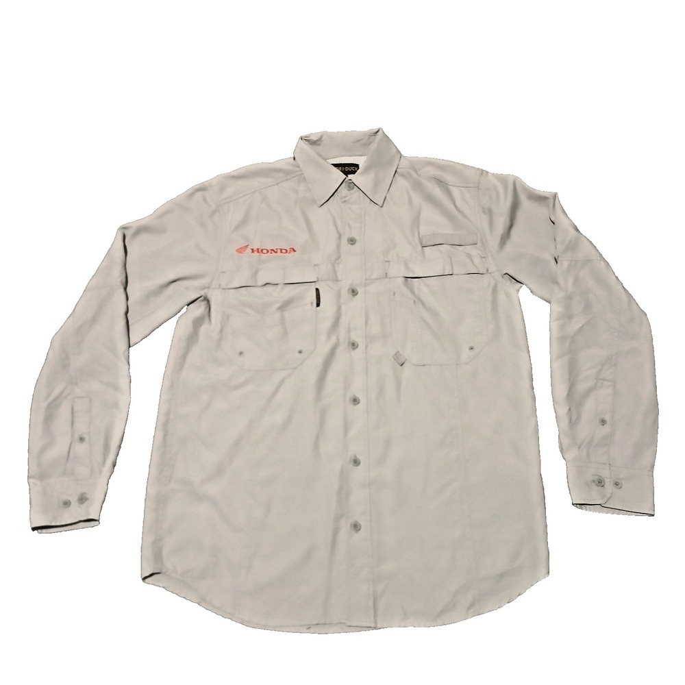 Dri Duck Sawtooth Fun Khaki Long Sleeved Button Up Vented Honda In America 60TH